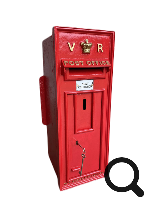 Seltener, an der Wand montierter Queen Victoria Letter Box Briefkasten